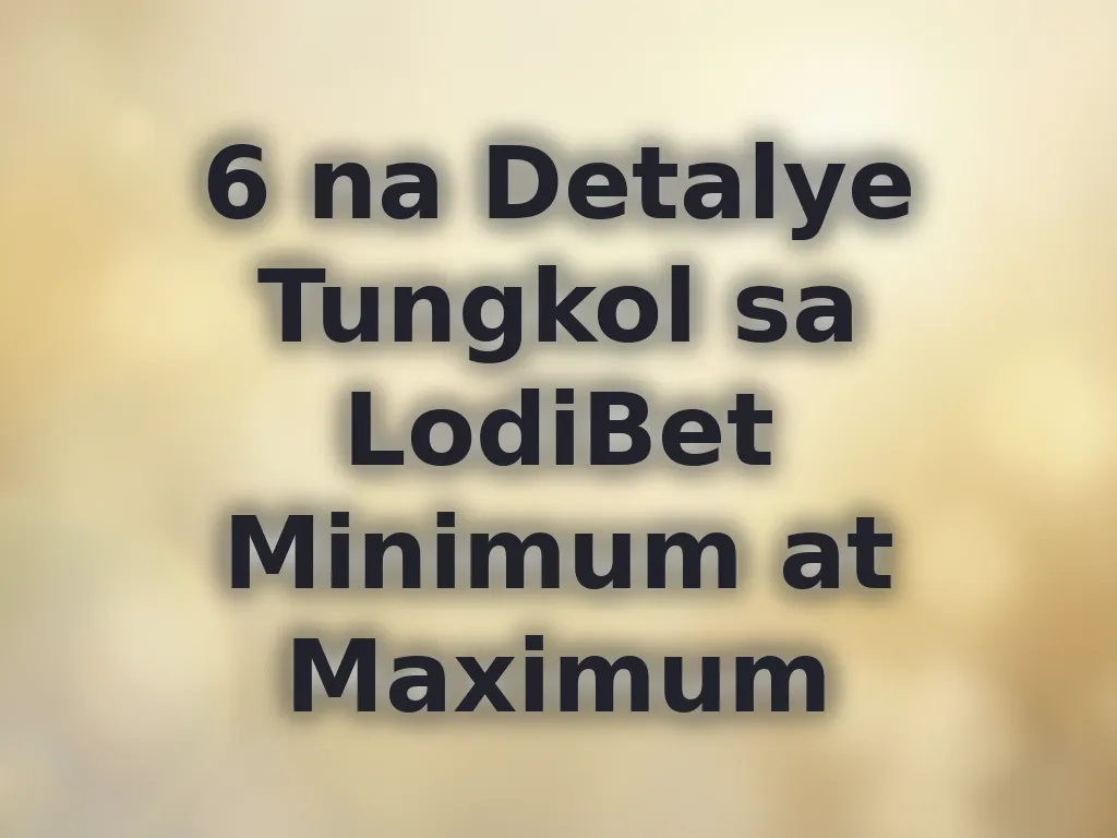 Betting limits details